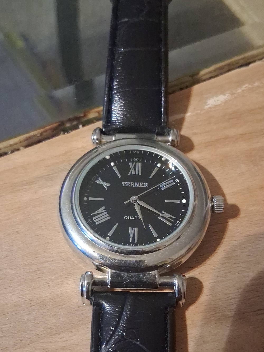 Bijoux Terner Black and Silver Women's Round Quartz Watch